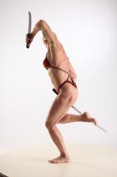 Eneli Action Pose with Katanas